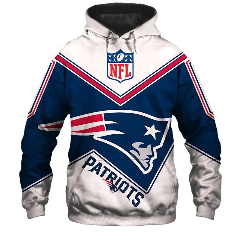 

X01565L 2020 Men's NFL Football 3D printed loose hoodie hoodie