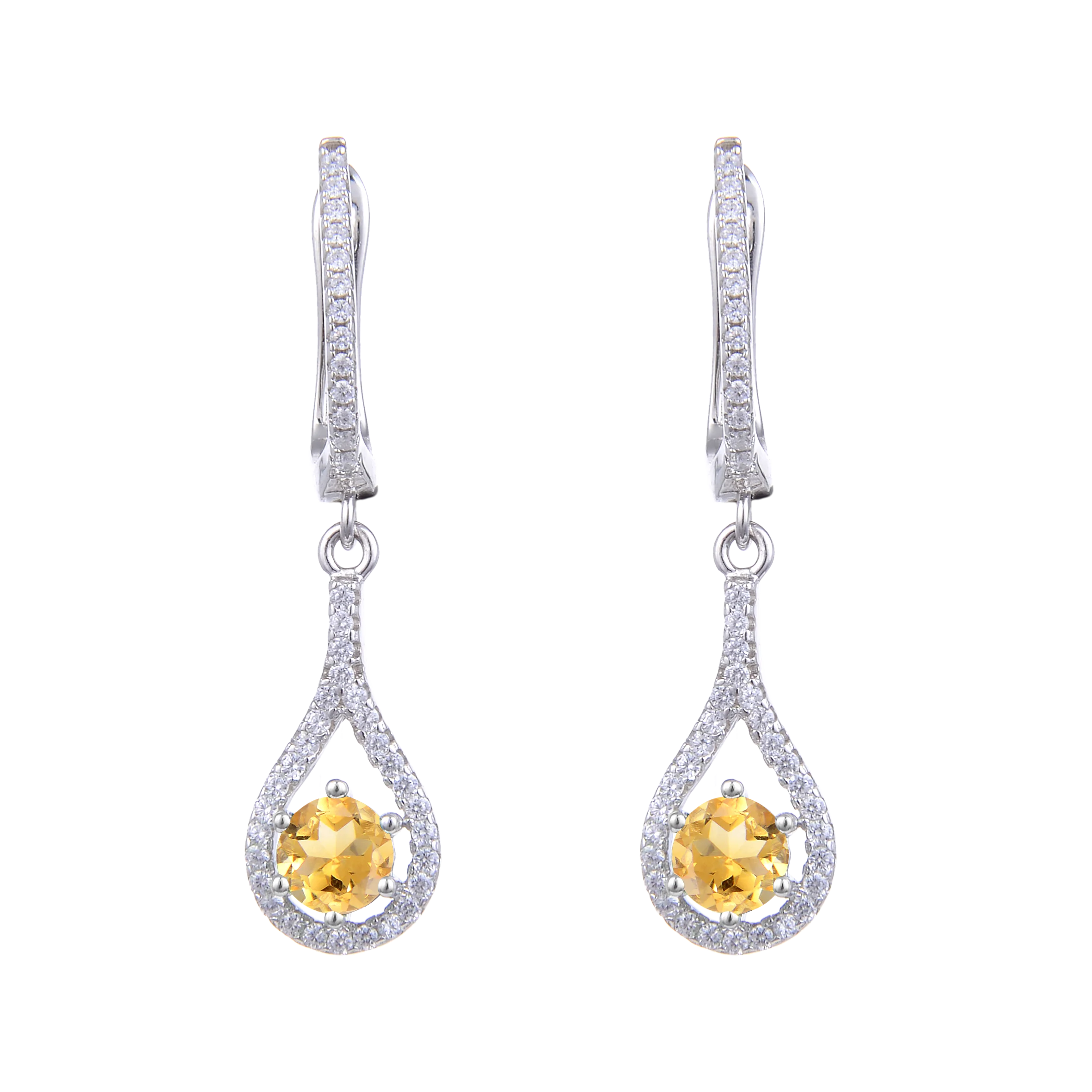 

Abiding Cutrine Drop Earring OEM Factory Wholesale Halo Earring Jewelry 925 Sterling Silver Earrings For Women