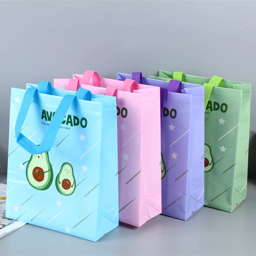 

2021 Hot Selling Factory Price Fruits Printed Handled Non Woven Shopping Gift Bags