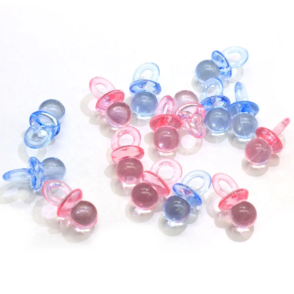 

Wholesale Mini Blue Pink Pacifier Beaded Baby Shower Birthday Party For Party Table Game Decoration Wedding Supplies Decor