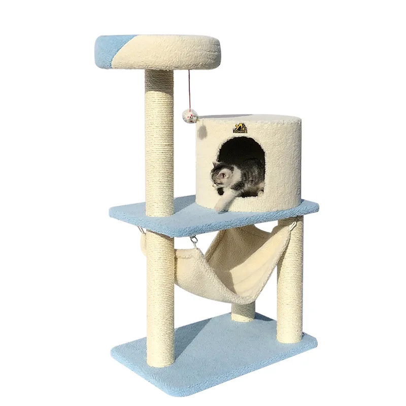 

Multilayer Furniture Cat Scratching Post Tree Sisal Modern Cat Tree Cat Tree Tower Condo