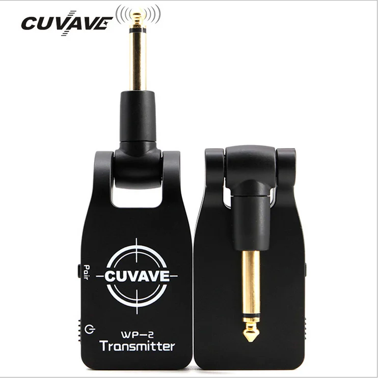 

CUVAVE WP-2 Enhanced 2.4G Guitar Wireless System Transmitter and Receiver for Electric Guitar Bass Violin to Replace Cable, Black