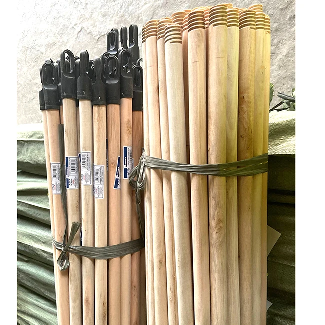 

China supplier housekeeping cleaning tools broom stick 1.8 m wooden broom handle 2m a wood stick for a broom, Natural wooden