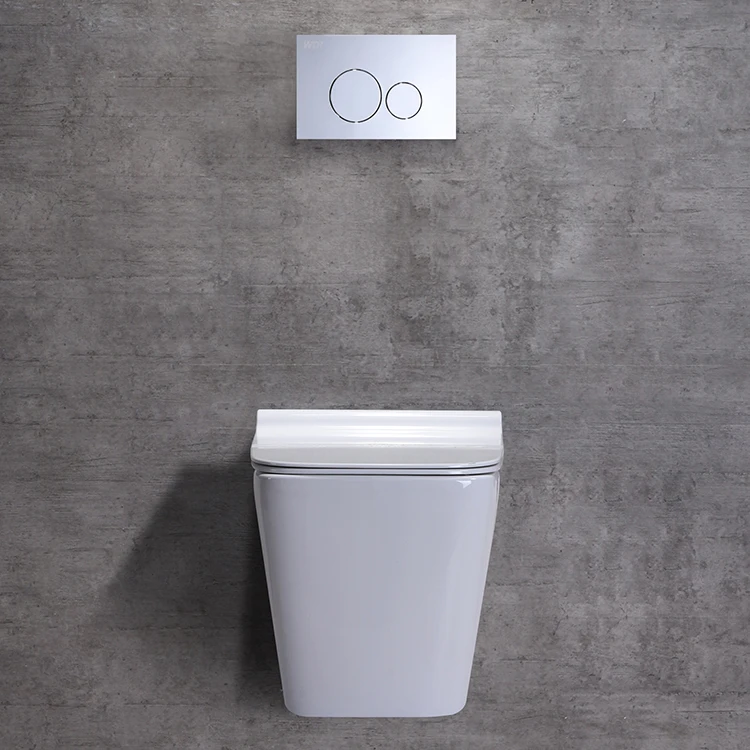 Wholesale cheap price sanitary ware european p trap white ceramic wc washdown wall mounted wall hung toilet supplier