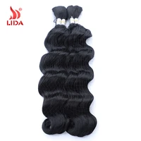 

Lida Synthetic Hair deep wave bulk Crochet Latch Hook braids noweft 18-24 inches hair bulk