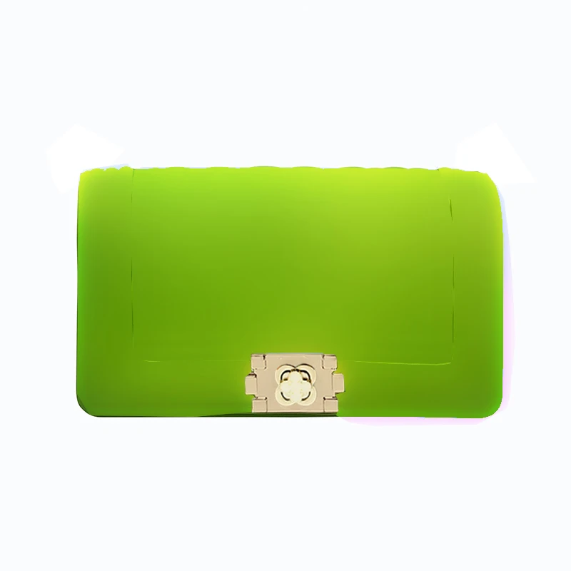

Fashion Women Matte Silicone Shoulder Chain Jelly Bag, 4 colors