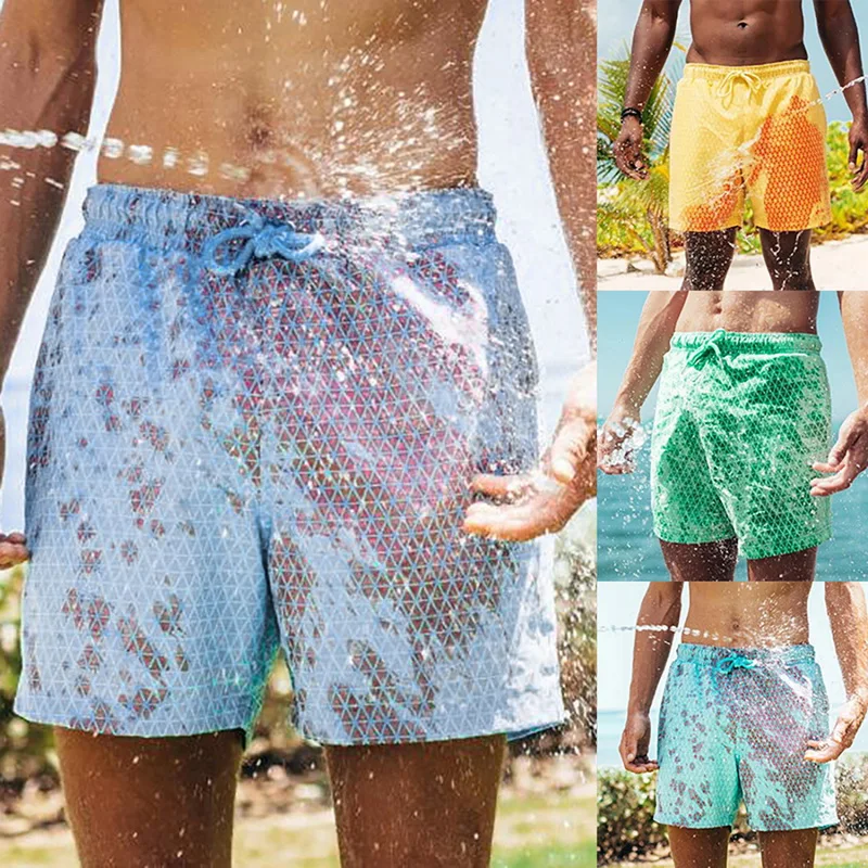 

Men Color Changing Shorts Men Swimming Shorts Men's Beach Swim Shorts Male Briefs Bathing pants