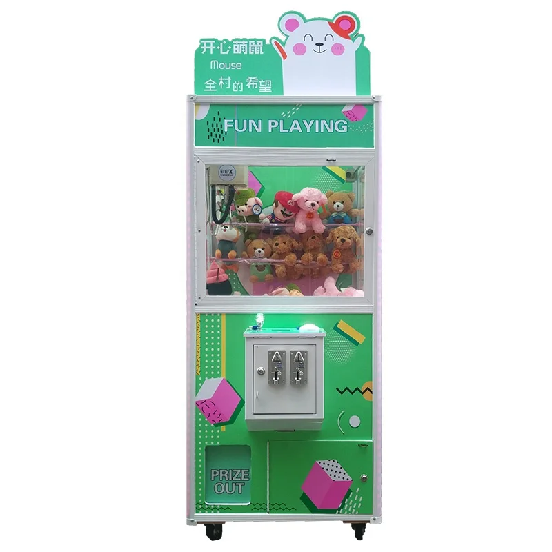 

Good quality plush toys arcade game machine vending claw crane machine, Green