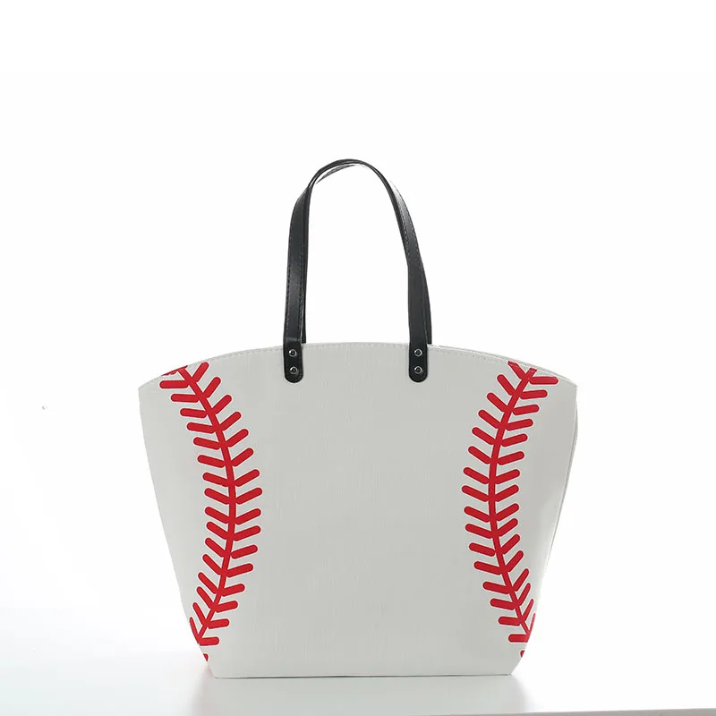 

Baseball Print Large Tote Personalized Canvas Tote Bag Women Hand Bags Handbags, Customized