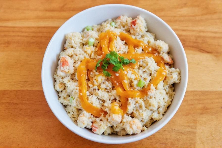 Bowl of creamy crab etouffee with rice