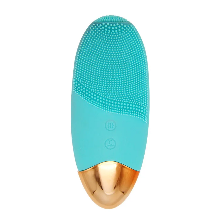 

2021 new design powered facial cleansing brushes manual facial washing brush heating facial cleansing brush, Blue/pink/red/green
