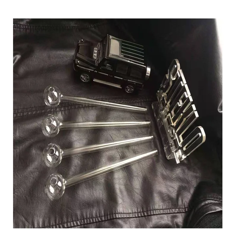 

Hot sale 5 inch Oil Burner transparent round glass pipette round glass tube borosilicate cigarette holder glass tip