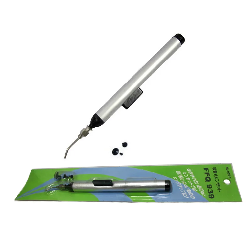 

FFQ 939 Vacuum Sucking Pen Pencil IC Easy Pick Up Tool FFQ-939 SMD SMT BGA Soldering Rework Hand Tool, Silver
