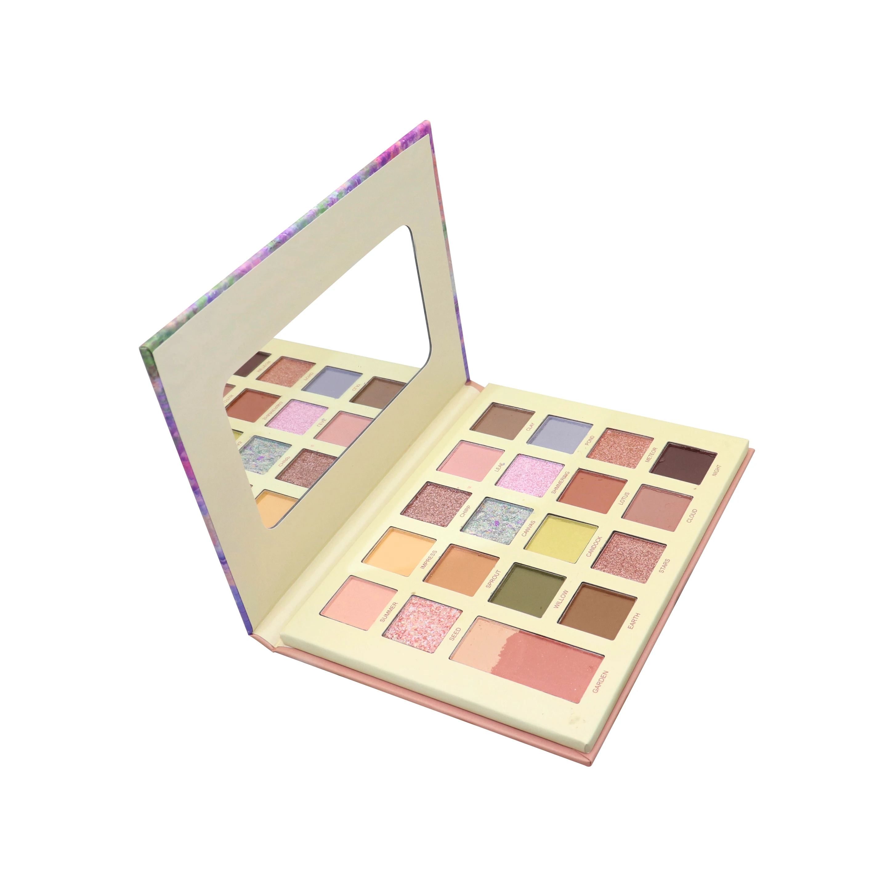 

Customized eye shadow palette glitter custom logo case
