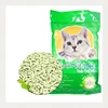 Safe Cat Box Filler Green Tea Scented Pet Fast Clumping Flushable Tofu Cat Litter