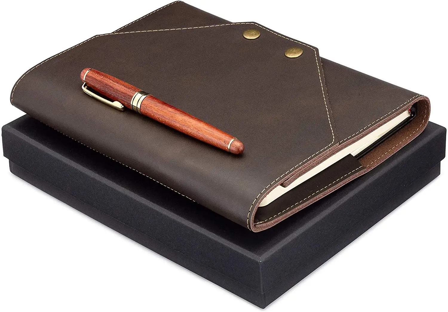 真皮手工日报写在笔记本可再充装日记/可再充装皮革杂志笔记本封面