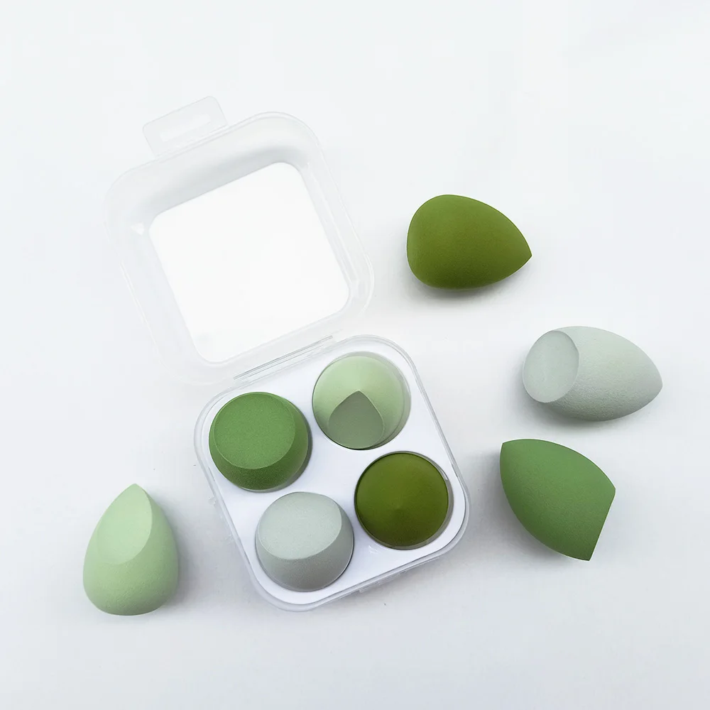 

Beaumaker 4pcs cosmetics makeup set Latex Free Soft Beauty blenders makeup sponge set with box for wholesale, 4 colors for option