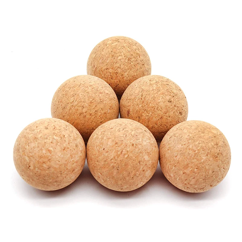 

TIANLEICORK wholesale custom logo Eco-friendly 100% natural fascia exercise massage yoga cork peanut balls, Cork natural colour