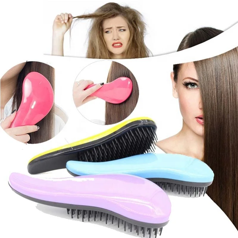 

Hair Brush Magic Handle Tangle Detangling Comb Shower Hair Brush Salon Styling Tamer Hair Comb, Purple / green / pink / blue