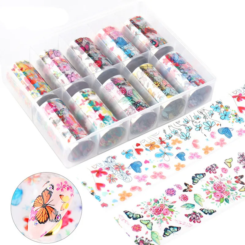 

Ins Hot Mix Butterfly Nail Foil Transfer Sticker Nail Art Decoration Designer Nail Foils