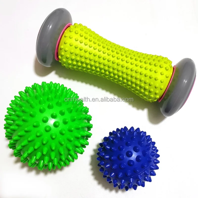 

Wholesale Massage Products Muscle Pain Relief Foot Neck Massager Set with Spiky Massage Ball, Pink, purple, green, black,grey, red,etc