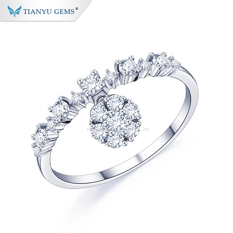

Tianyu gems gold ring designs for girls fancy white gold gemstone rings for girlfriend gifts