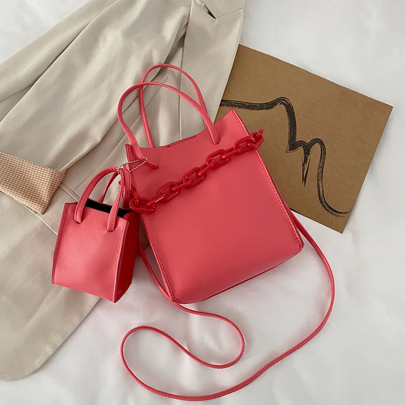 

2021 Korean Solid Color Women Crossbody Sling Bag Shoulder Bags Leather Ladies Hand Bags, As picture