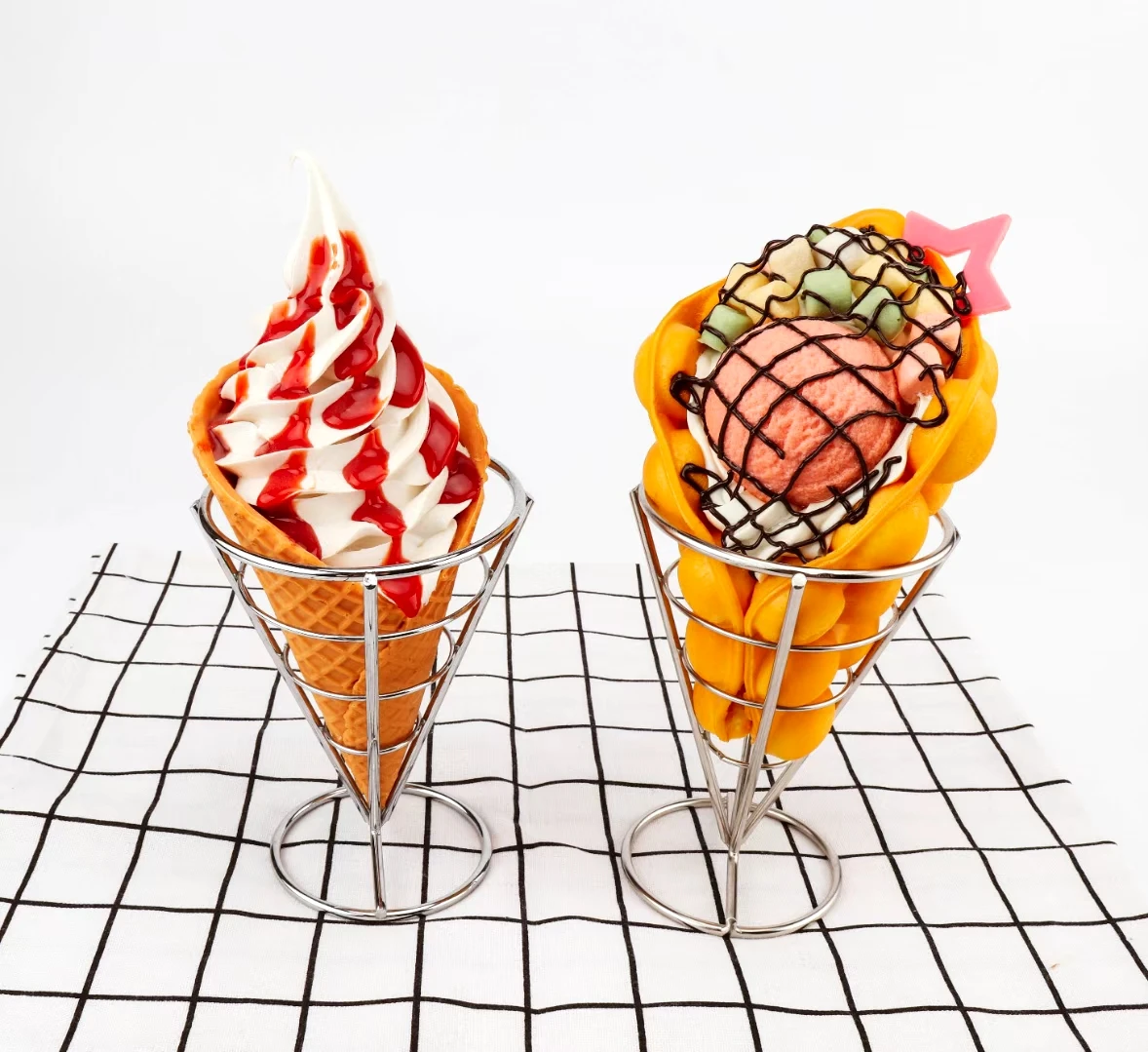 Acrylic Ice Cream Cone Holder Chip Cone Holder Counter Top Display Stand 