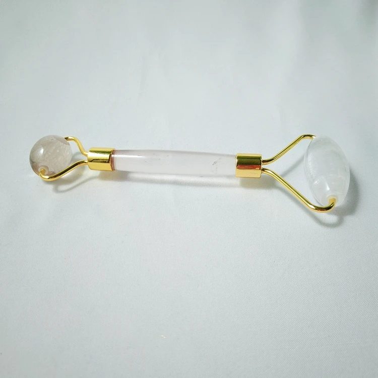 

Manufacturer OEM ODM 100% Natural stone skin AntiAging lift Facial beauty massage clear quartz jade roller for face