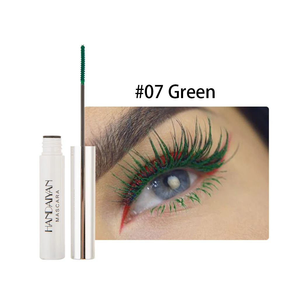 

Color Mascara Waterproof Fast Dry Eyelashes Curling Lengthening Makeup Eye Lashes Blue Green Red Purple Black White Mascara