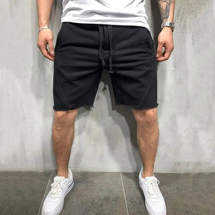 

Black Board Drawstring Mens Casual Gym Track Training Shorts