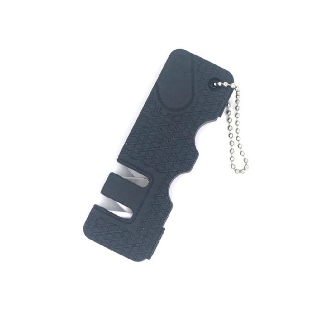 

Pocket beads keychain plastic mini knife sharpener, Customized