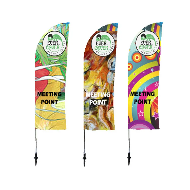 Wholesale Eco-Friendly Polyester Digital Printed Custom Hanging Feather Stand Base High Resolution ISO9001 Certified for