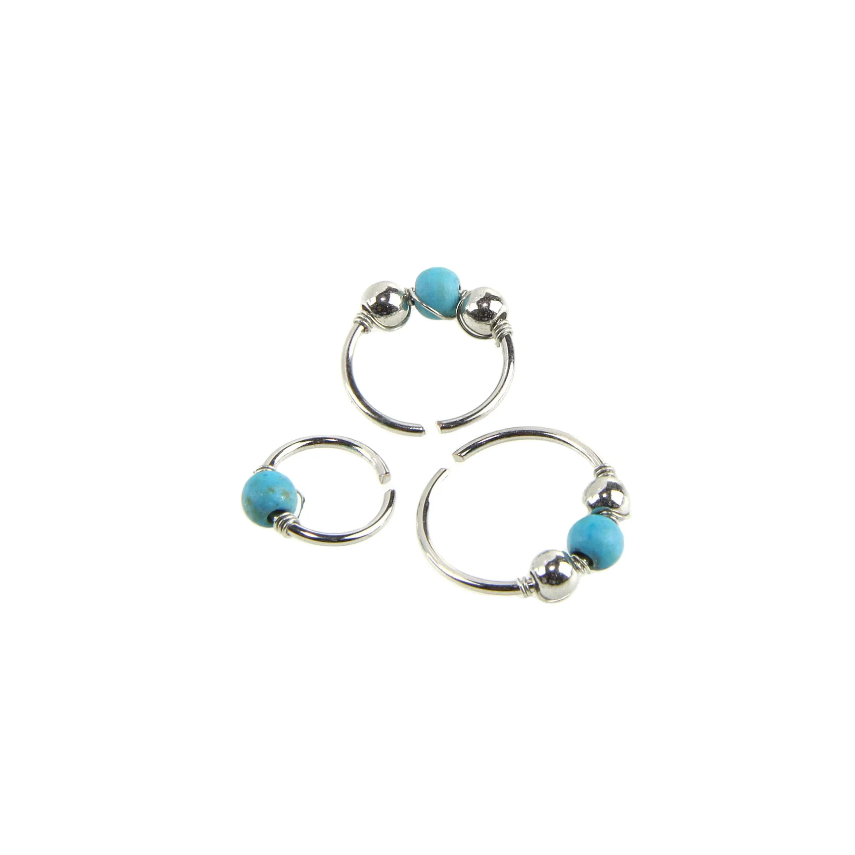 

New Design 3PC/Set Nose Rings Nose Ring Hoop for Gril Gifts Copper Sexy Nose Rings Body Piercing Jewelry For Women ONLY FOR USA, Picture