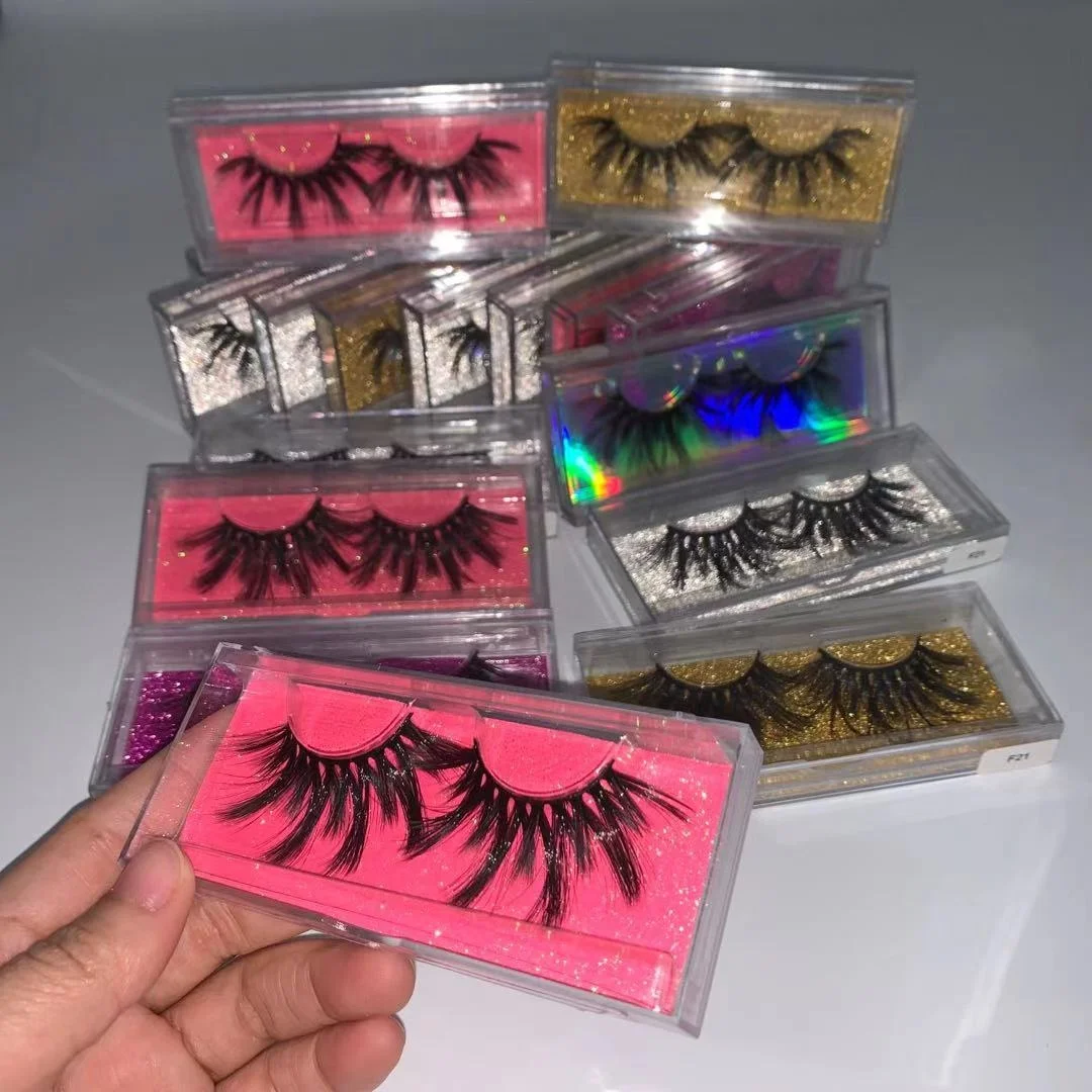 

Real mink eyelashes vendor wholesale 3d mink eyelash packaging box and customize logo