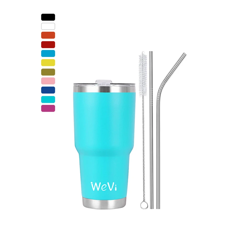 
WeVi wholesale 20oz 30oz double walled vacuum insulated stainless steel coffee tumbler with straw 