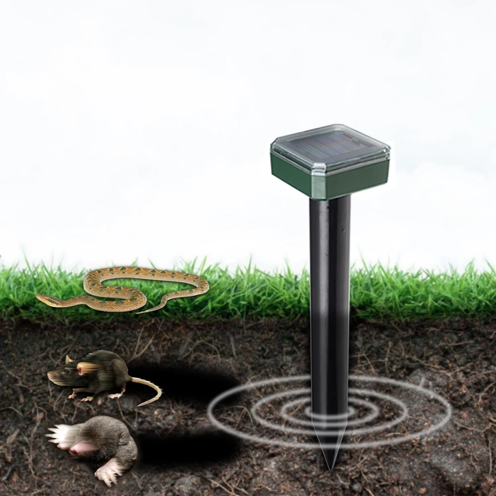 

Sonic Rodent Repeller Snake Trap Solar Mole Repeller for Outdoor Use