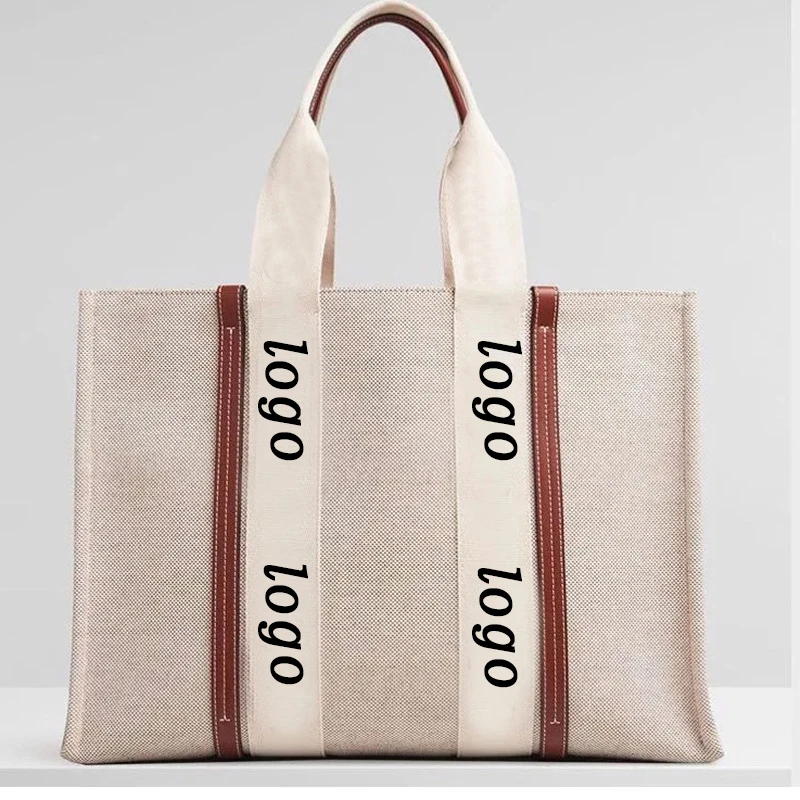 

Ladies Handbags Natural Bag Cotton Hemp Packaging Canvas Bags Woman Shop Hemp Bag