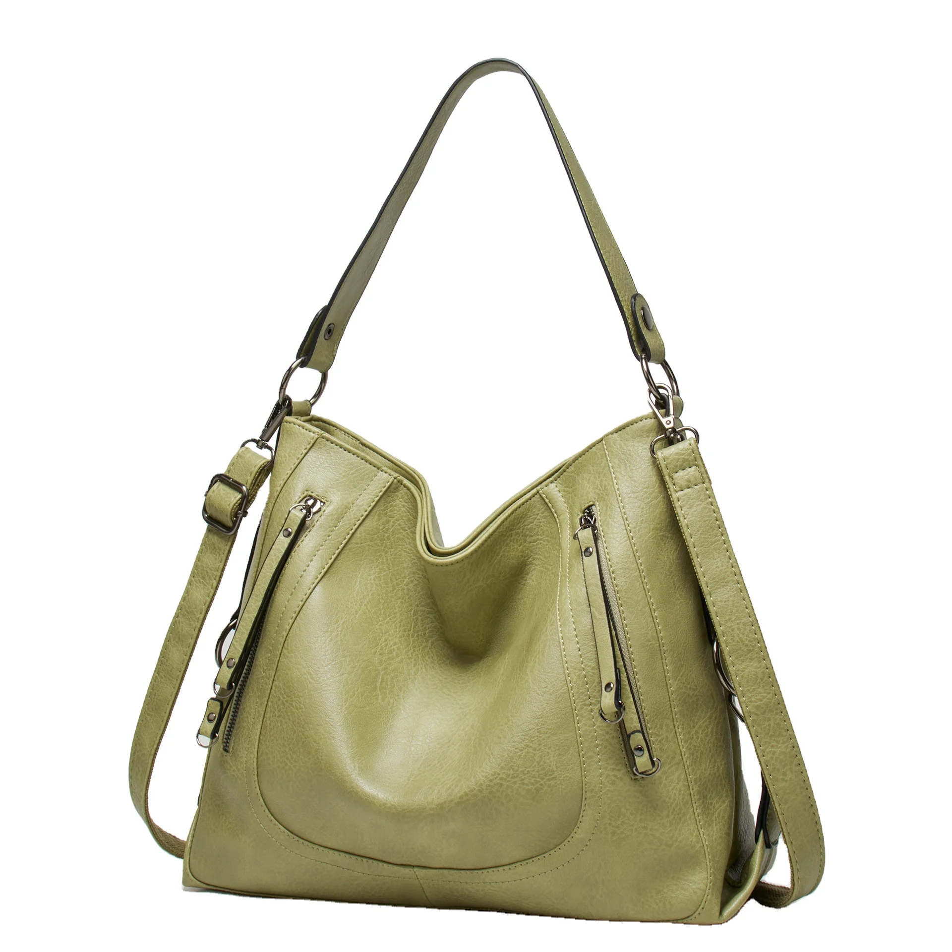 

Hot sell Retro Large Capacity Tote Crossbody Soft Leather Ladies Shoulder Bag for woman, Picture