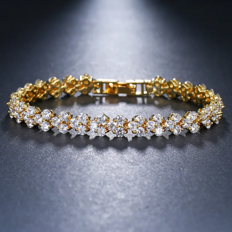 

Wholesale Jewelry Jnlay Zircon Bracelets Zircon Clear Diamond CZ Bracelet