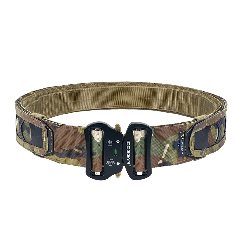 

IDOGEAR 2" BS Style Multicam Fast Release Metal Buckle Hunting Nylon Tactical Belt Molle Combat Belt with Inner Belt