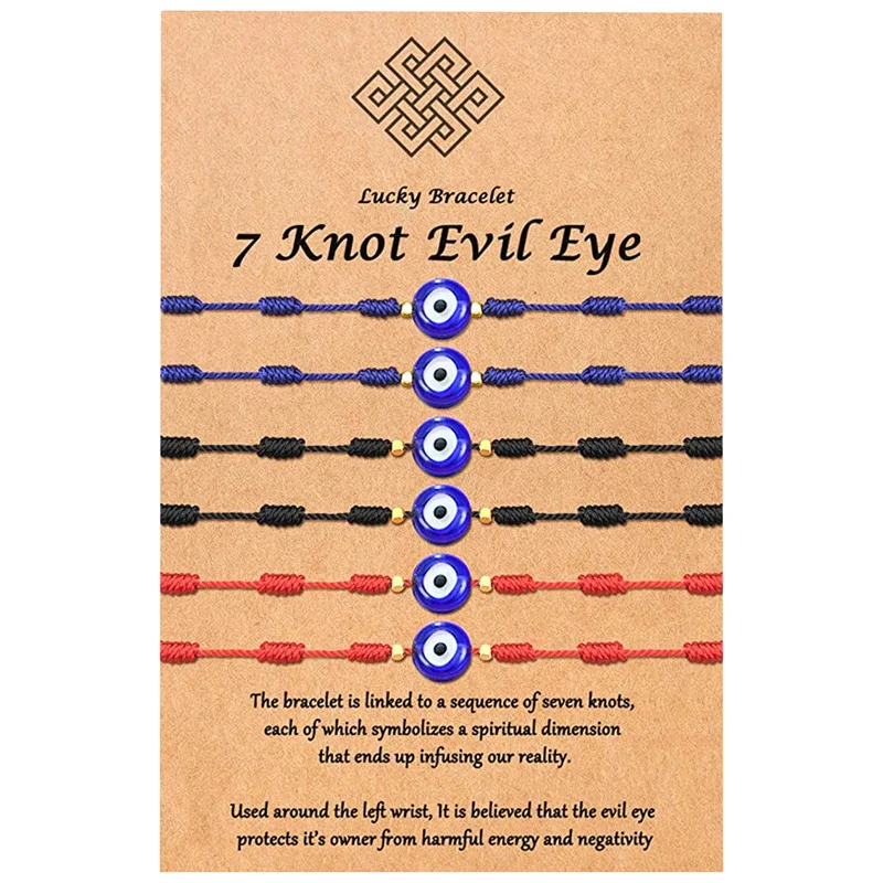 

Amazon Popular Evil Eyes Red Faith Rope String Protection Bracelet Adjustable Kabbalah Blue Red Rope Evil Eyes Charm Bracelet