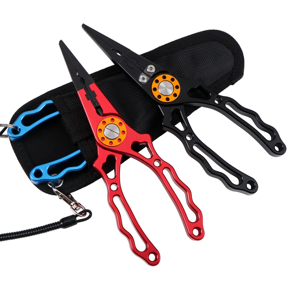 

High quality aluminum fishing pliers set fishing gear accessories equipment, Black