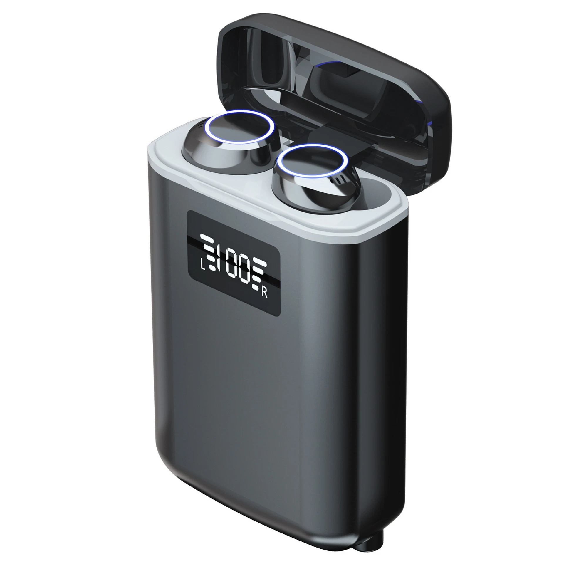 

TWS HiFi noise cancelling earphones wireless ear phones ear buds with 4000mah power bank function and flashlight function