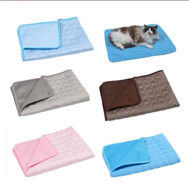 

Pet Supplies Keep Dogs Cats Cool Reusable Summer Pet Cooling Pad Cooling Pet Ice Mat, Pink, blue, light blue, coffee, gray