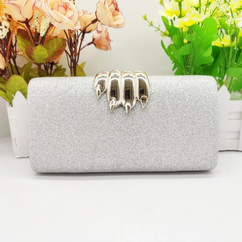 

Wholesale Fashion New Luxury Frosted Paw Wedding Bag, Metal Clutch Price Discount