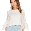 OEM High Quality O-Neck Lace Three Quarter Sleeve Women's office Blouse Shirt
