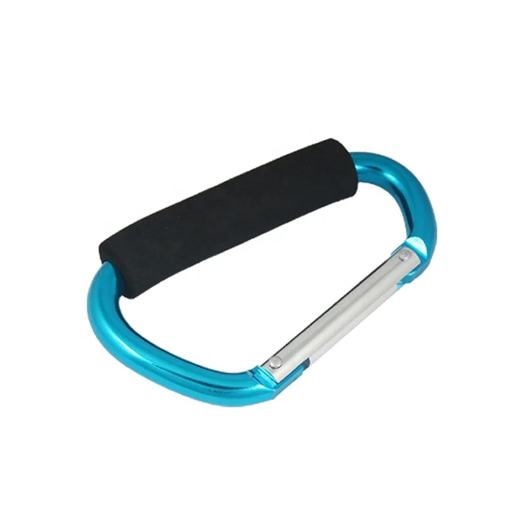 

9*135mm Large D shape Buggy Clip carabiner with foam