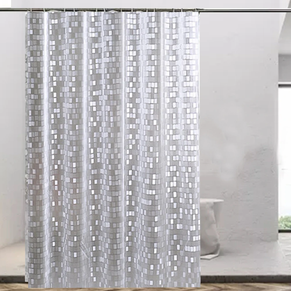 

Free Shipping Shower Curtain Liner 2.2x1.8m PVC 3d Waterproof Transparent Pattern Printed Anti Mildew Translucent Bath Curtain
