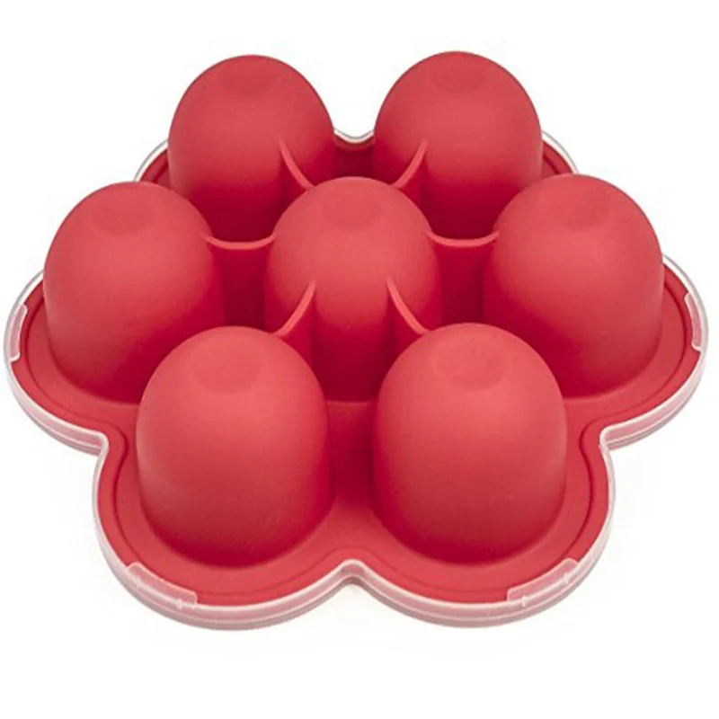 Bpa Free 7 Cavity Reusable Silicone Egg Bites Mold Baby Food Container